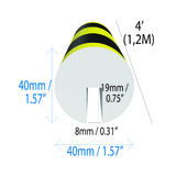 Stootrand I-frame bescherming 40mm. met sleuf 8mm